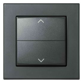 Homematic IP Smart Home Tasterwippe für Markenschalter HmIP-BRA-A - mit Pfeilen anthrazit