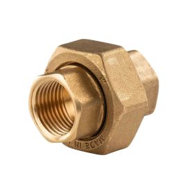 Messing Gewinde-Fitting Verschraubung gerade mit O-Ring 3 teilig 1/2"IG - 1/2"IG (DN 15) - schwere Ausführung