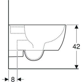 Geberit iCon Wand-WC Tiefspüler geschlossene Form, weiß, KeraTect