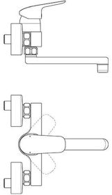 Ideal Standard Wand-WT-Armatur Ceraflex, Ausld. 160mm, Chrom