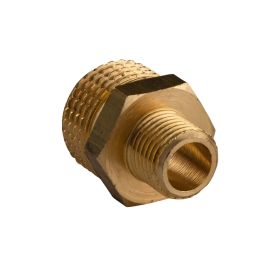 Messing Gewinde-Fitting Reduziernippel 1/4"AG (DN 8) - 1/2"AG (DN 15) - schwere Ausführung