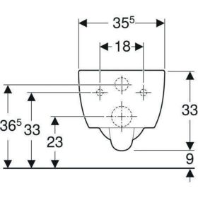 Geberit iCon Wand-WC Tiefspüler geschlossene Form, weiß, KeraTect