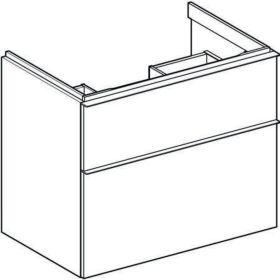 Geberit iCon Unterschrank für WT, 2 Schu 74x61,5x47,6cm, weiß matt