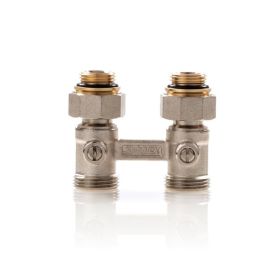Simplex Hahnblock D1/50 Standard, Durchgangsform, für Heizkörper ½ Zoll IG