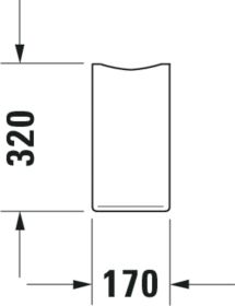Halbsäule Starck 3 f.030065/60/55 u.030480/70/10 weiß