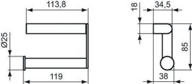 Papierrollenhalter Connect ohne Deckel Chrom