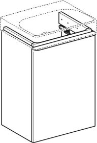 Geberit Smyle Square US für HWB, m. 1 Tü 44,2x61,7x35,6cm, weiß