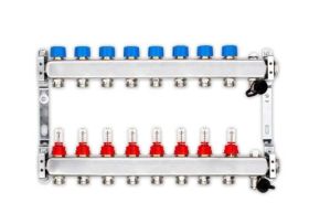 80 m² Set Noppensystem 30 mm WLG 040 16x2 PE-RT Rohr Raster 10 cm 8 Heizkreise LCD Regler 230 V + Zubehör