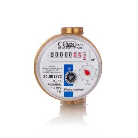Wohnungs-Wasserzähler Aufputz für Kaltwasser Q3 2,5 m³ - Baulänge 80 mm
