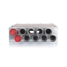 Luftverteiler 10x DN75 für Kunststoff-Flexkanal mit Schalldämpfer DN160