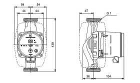 Grundfos Hocheffizienz-Umwälzpumpe Alpha3 15-40 130 mm inkl. Wärmedämmschale