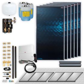 Wolf Solar Paket 13,8 m² mit 6 Flachkollektoren TopSon F3-1, SM1-2 Regelung