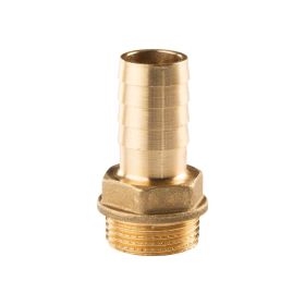 Messing Gewinde-Fitting Schlauchanschluss 3/4" AG (DN 20) Länge 20 mm - schwere Ausführung
