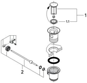 Ablaufgarnitur 28910 1 1/4" für Waschtisch chrom
