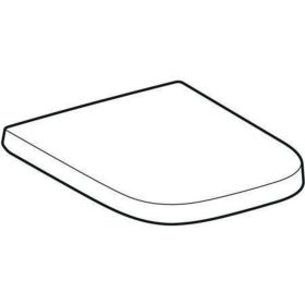 Geberit Renova Plan WC-Sitz, eckiges Des Bef. v. oben, f.WC teilgeschl. Form weiß