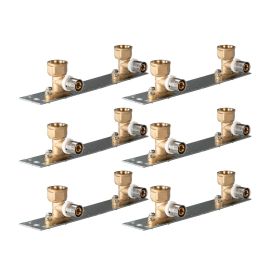 Selfio-Press Aluverbund Pressfitting  Wandwinkel auf Montageplatte (Stichmaß 153 mm) 16 x 1/2 TH + U Kontur DVGW - 6 Stück