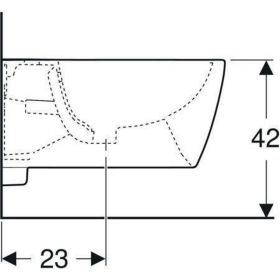 Geberit iCon Wandbidet, T:53cm mit Überlauf, weiß, KeraTect