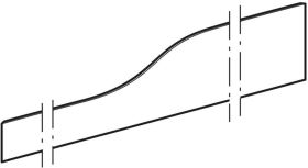 Geberit Bambini Dekorblende, Front für 4 WT-Arm., tieferes Becken li, weiß