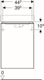 Geberit Smyle Square US für HWB, m. 1 Tü 44,2x61,7x35,6cm, weiß