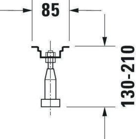 Fußgestell für Bade- und Duschwannen mit Seitenlänge > 1500 mm, 3 Stück