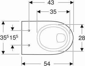 Geberit Renova Wand-WC Flachspüler weiß