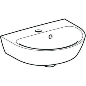 Geberit Renova Handwaschbecken, 45x36cm m. Hl., m. Ül., weiß