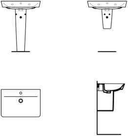 Wandsäule Connect Air, f. WT, 180x280x340mm, Weiß