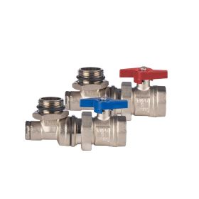 Kugelhahn-Anschluss-Set 90 Grad für Heizkreisverteiler