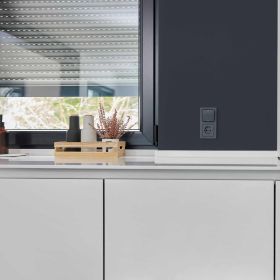 Homematic IP Smart Home Tasterwippe für Markenschalter HmIP-BRA-A - mit Pfeilen anthrazit