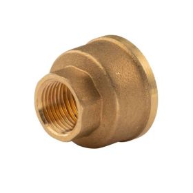 Messing Gewinde-Fitting Reduziermuffe 1"IG (DN 25) - 1/2"IG (DN 15) - schwere Ausführung