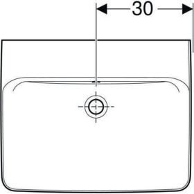 Geberit Renova Plan Waschtisch, 60x48cm o. Hl., m. Ül., weiß