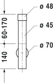Duravit Design Siphon, schwarz matt