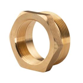 Messing Gewinde-Fitting Reduzierung 2"AG (DN 50) - 1 1/2"IG (DN 40) - schwere Ausführung