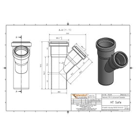 HTsafeEA Abzweig DN/OD 50/40 45 Grad