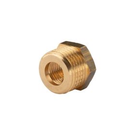 Messing Gewinde-Fitting Reduzierung 1/2"AG (DN 15) - 1/4"IG (DN 8) - schwere Ausführung