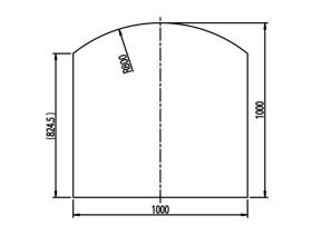 Haas+Sohn Bodenplatte Glas für Kaminofen