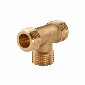 Messing Gewinde-Fitting T-Stück 1/2"AG - 1/2"AG - 1/2"AG (DN15) - schwere Ausführung