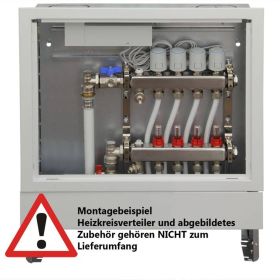 Verteilerschrank zur Selbstmontage Unterputz, für Heizkreisverteiler mit max. 10 Heizkreisen UP-S4