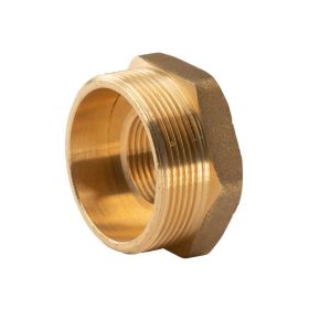 Messing Gewinde-Fitting Reduzierung 2"AG (DN 50) - 1"IG (DN 25) - schwere Ausführung