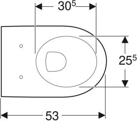 Geberit iCon Wand-WC Tiefspüler geschlossene Form, weiß, KeraTect