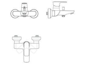 Ideal Standard Badearmatur AP Connect Ai Ausld. 174mm, Chrom