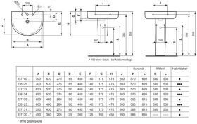 Ideal Standard Waschtisch Connect Cube, kompakt, 550x375x175mm, Weiß
