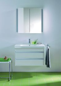 Möbelwaschtisch D-Code 850 mm mit ÜL, mit HLB, 1 HL, weiß