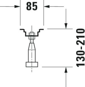 Fußgestell für Bade- und Duschwannen mit Seitenlänge > 1000 mm, 2 Stück