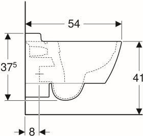Geberit Xeno2 Wand-WC Tiefspüler geschlossene Form Rimfree, weiß KeraTect