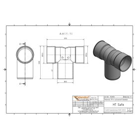HTsafeDSW Doppelanschlussbogen DN 40/50/40