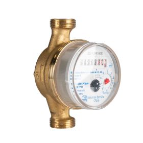 JS Einstrahlzähler Wohnungs-Wasserzähler Aufputz für Kaltwasser Q3 2,5 m³ - Baulänge 110 mm