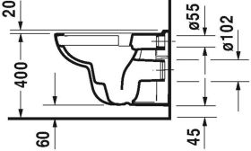 WWC-Set D-Code, rimless, TS,weiß, inkl.WC-Sitz m.Absenkautomatik