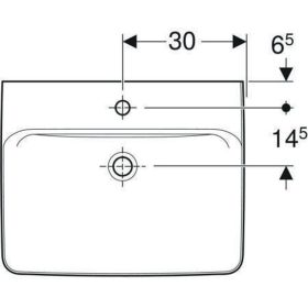 Geberit Renova Plan Waschtisch, 60x48cm m. Hl., o. Ül., weiß