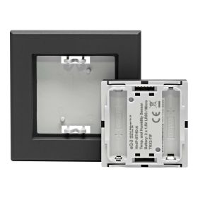 Homematic IP Smart Home Temperatur- und Luftfeuchtigkeitssensor mit Display innen HmIP-STHD-A anthrazit